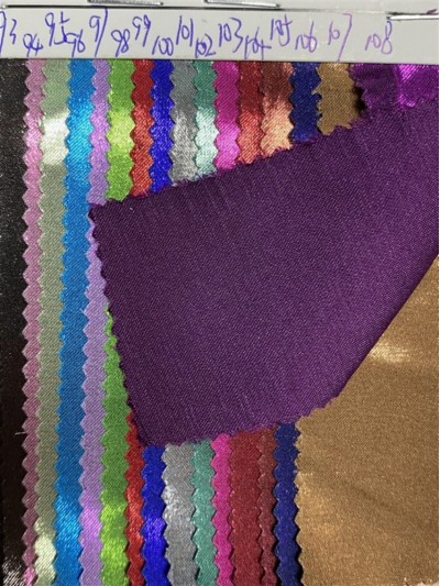 GZ-JP 亮面細閃色丁閃光布   幅寬：148CM  克重：95g  成分：滌100% 側面照